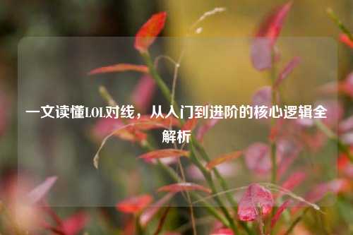 一文读懂LOL对线,从入门到进阶的核心逻辑全解析
