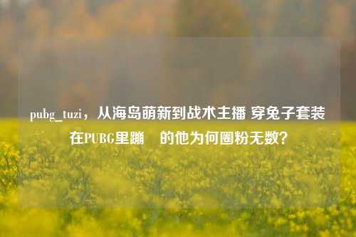 pubg_tuzi,从海岛萌新到战术主播 穿兔子套装在PUBG里蹦跶的他为何圈粉无数?