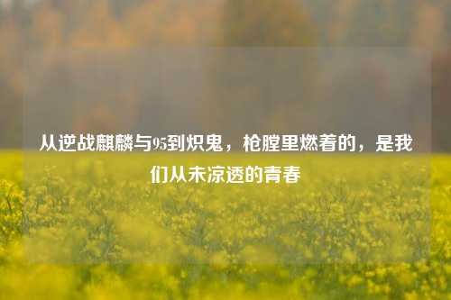 从逆战麒麟与95到炽鬼，枪膛里燃着的，是我们从未凉透的青春