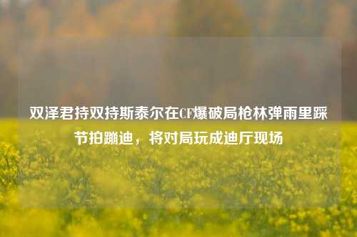 双泽君持双持斯泰尔在CF爆破局枪林弹雨里踩节拍蹦迪,将对局玩成迪厅现场