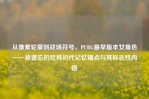 从像素轮廓到战场符号，PUBG最早版本女角色——被遗忘的吃鸡初代记忆锚点与其标志性内搭