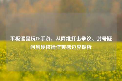平板键鼠玩CF手游，从降维打击争议、封号疑问到硬核操作爽感边界探析