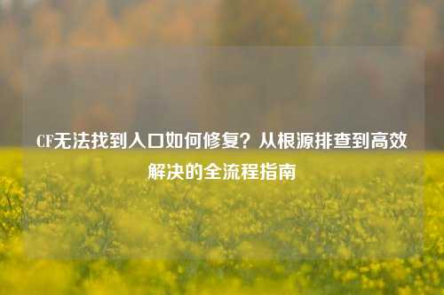 CF无法找到入口如何修复?从根源排查到高效解决的全流程指南