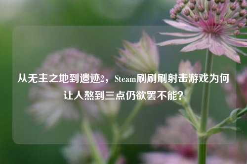 从无主之地到遗迹2,Steam刷刷刷射击游戏为何让人熬到三点仍欲罢不能?