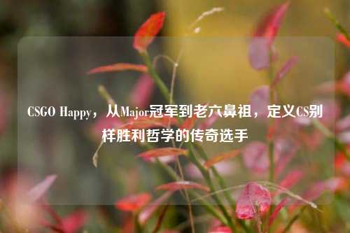 CSGO Happy，从Major冠军到老六鼻祖，定义CS别样胜利哲学的传奇选手