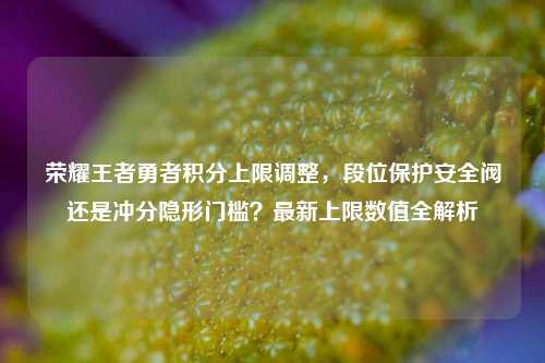 荣耀王者勇者积分上限调整,段位保护安全阀还是冲分隐形门槛?最新上限数值全解析