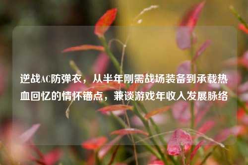 逆战AC防弹衣，从半年刚需战场装备到承载热血回忆的情怀锚点，兼谈游戏年收入发展脉络