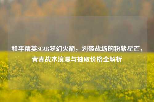 和平精英SCAR梦幻火箭,划破战场的粉紫星芒,青春战术浪漫与抽取价格全解析