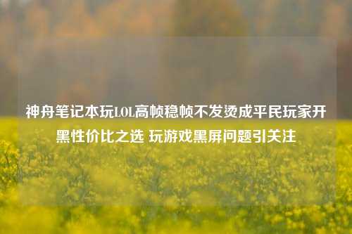 神舟笔记本玩LOL高帧稳帧不发烫成平民玩家开黑性价比之选 玩游戏黑屏问题引关注