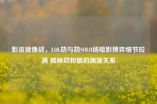 影流镜像战，LOL劫与劫SOLO场暗影博弈细节拉满 揭秘劫和慎的渊源关系