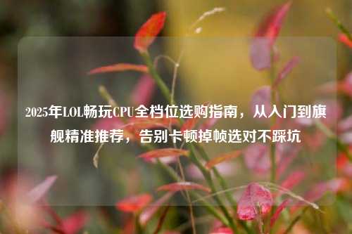 2025年LOL畅玩CPU全档位选购指南,从入门到旗舰精准推荐,告别卡顿掉帧选对不踩坑