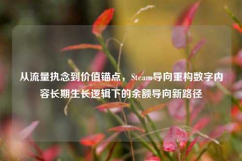 从流量执念到价值锚点,Steam导向重构数字内容长期生长逻辑下的余额导向新路径