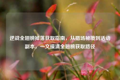 逆战全翅膀掉落获取指南,从猎场秘境到活动副本,一文摸清全翅膀获取路径
