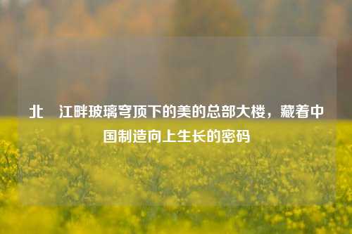 北滘江畔玻璃穹顶下的美的总部大楼，藏着中国制造向上生长的密码