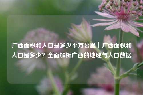 广西面积和人口是多少平方公里｜广西面积和人口是多少？全面解析广西的地理与人口数据